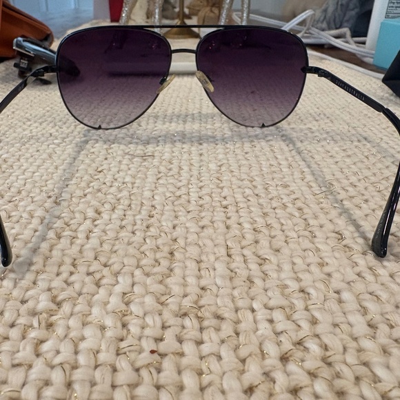 Quay High Key Black Aviator Sunglasses - Picture 1 of 4